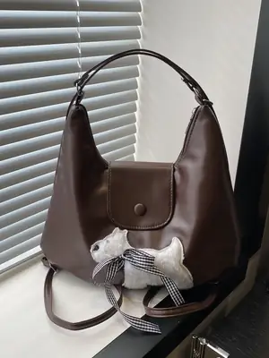 Women's Retro Crossbody Bag Brown Large Capacity