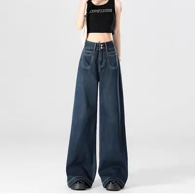 Wholesale Dark Blue Wide Leg Pants for Women