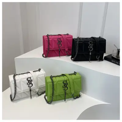 White Square Shoulder Bag for Women 2024 Autumn