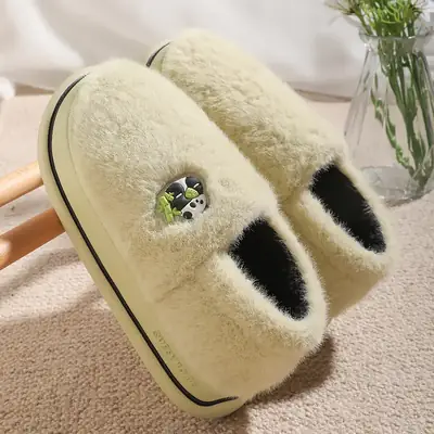 Women's Plush Anti-Slip Slippers for Winter Indoor Home