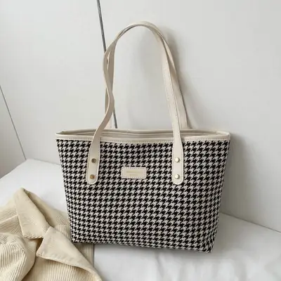 Women Cross-border Canvas Tote Bag Large Capacity Brown