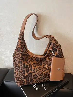 Leopard Print Crossbody Bag for Women 2026