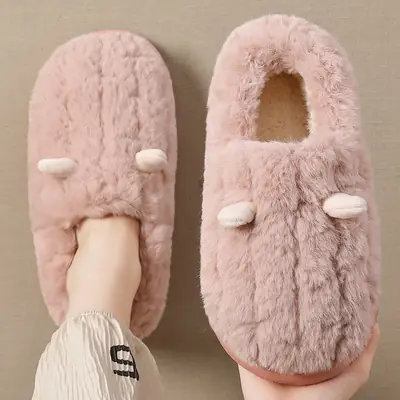 Women Winter Plush Green Socks with Bear Ears
