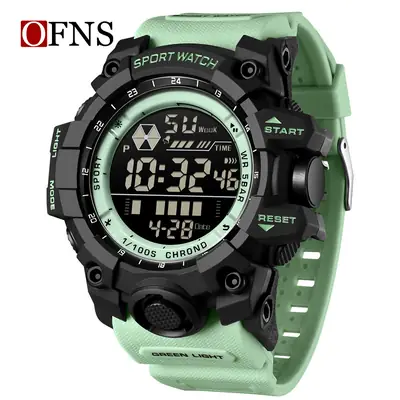 Ofns Digital Sport Watch with LCD Display & Waterproof Design