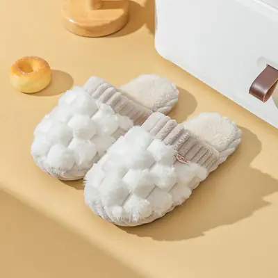 Cotton Wool Slippers for Women Winter Warm Indoor
