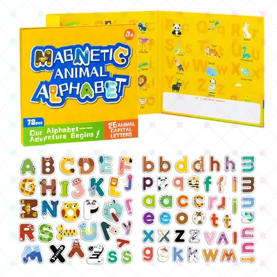Magnetic English Alphabet Stickers for Baby Learning