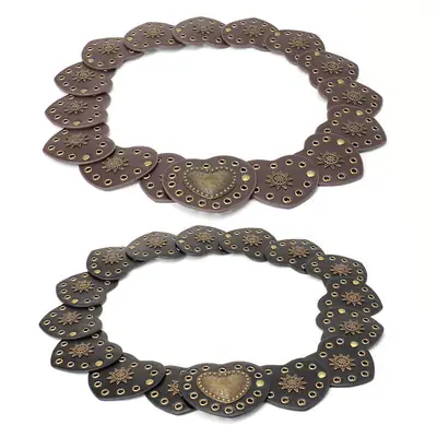 Women's Hollow Spice Belt with Rivet Decor