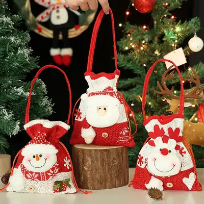 Christmas Apple Bag for Kids with Handheld Handle