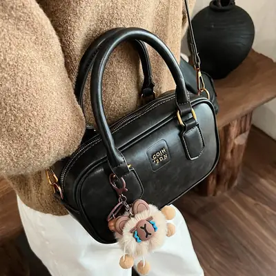 Women's British Retro Shoulder Crossbody Bag Brown 2024