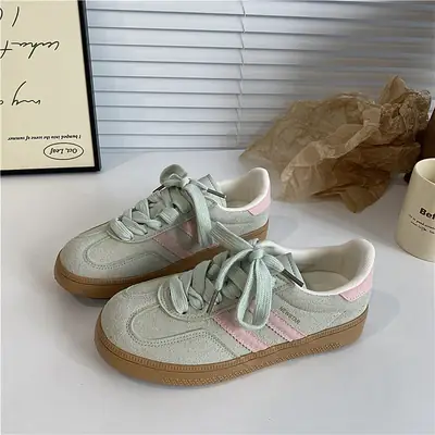 Korean Style Pink Sneakers All Match Summer