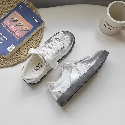 Thick-Soled White Shoes for Women 2025 New Autum Thick-Soled Heightening Versatile Casual Sports Sneakers Lightweight Breathable Sneakers