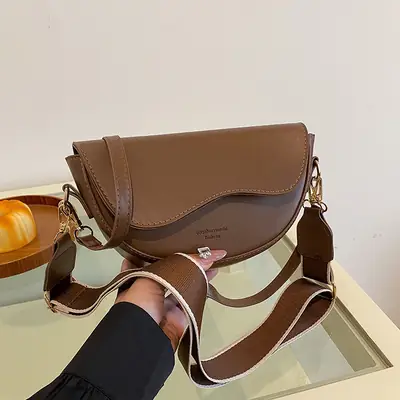 Black Textured Crossbody Bag for Women 2024
