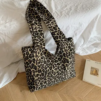 Leopard Print Shoulder Bag 2024 Winter Autumn