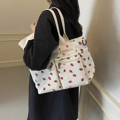 Black Polka Dot Shoulder Bag for Women 2024