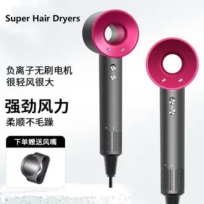 High-Speed Hair Dryer with Purple Handle & Negative Ion Technology