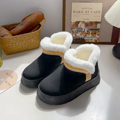 Women Fleece Lined Snow Boots Winter Warm Double Size