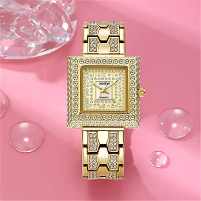 Luxury Gold Diamond Watch for Women