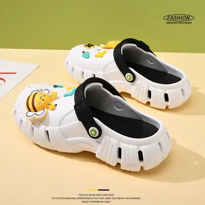 Women Cartoon EVA Heel Slippers White Summer