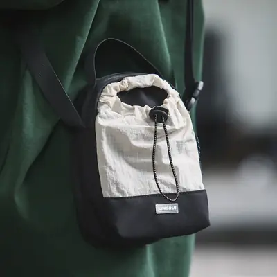 Black Crossbody Phone Bag for Men Lightweight Mobile Carry