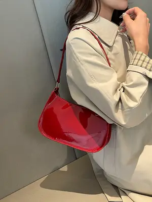 2024 Korean Style Red Shoulder Bag for Women