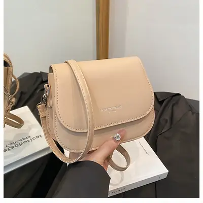 Women's Beige Crossbody Bag 2024 Heart Autumn Style