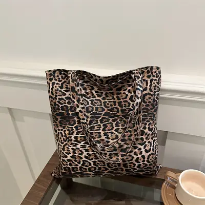 European American Leopard Print Tote Bag Women