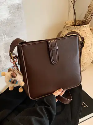 Women's Crossbody Bag Brown Textured 2026 New Fashion