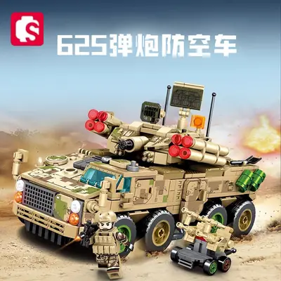 625-Piece Military Tank Building Blocks for Kids