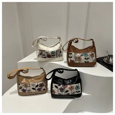 Stylish Printed Flower Shoulder Bag for Women