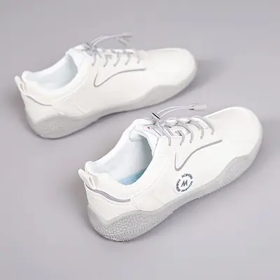 Women's White Casual Sneakers with Non-Slip Sole