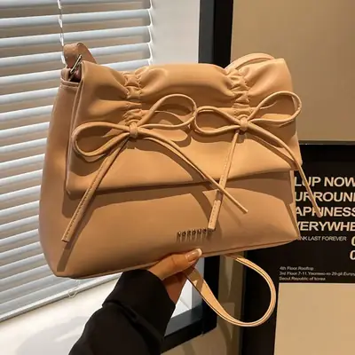 Women's Pink Bow Crossbody Bag 2024