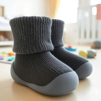 Baby Toddler Shoes Autumn and Winter Velvet Thickened Soft Sole Non-slip Baby Men's and Women's Shoes Cotton Floor Socks Warm