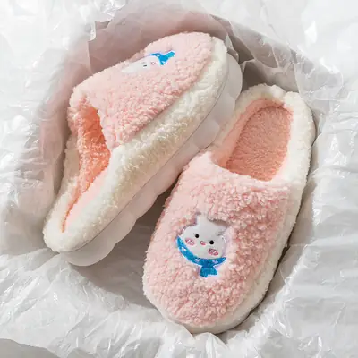 Cotton Moon Slippers Women Winter Warm Thick Sole