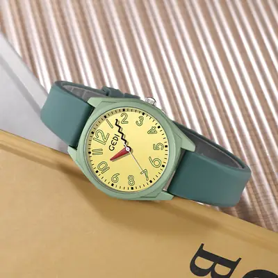Pink Candy Color Women's Waterproof Silicone Watch