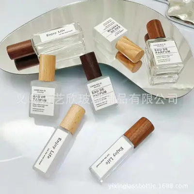 Wooden Cap Perfume Bottle Empty Bottle Glass 10ml Classy Travel Portable 5ml Sample Spray Bottle Perfume Bottle