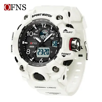 OFNS White Sport Chronograph Watch for Men
