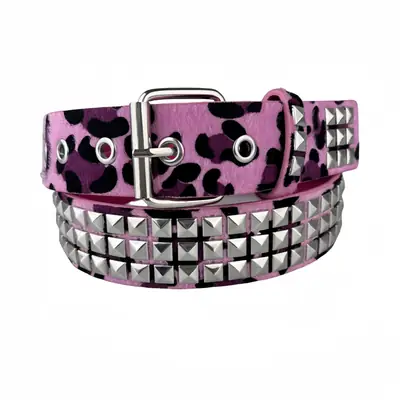 Men's Square Beads Rivet Belt Camouflage Rock Air Eye