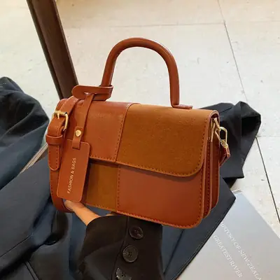 Women Crossbody Bag Red Leather 2024 New Autumn Winter