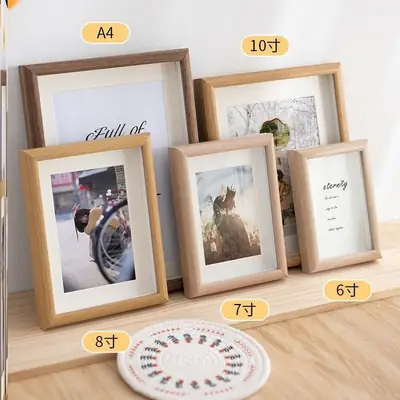Three-dimensional photo frame wooden hollow table wholesale 5 inch 6 inch 7 inch 8 inch 10 inch A3 photo frame wall photo frame