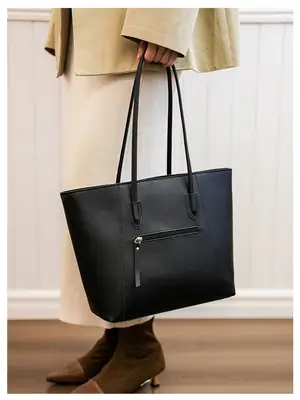 Women's Brown Leather Tote Bag Large Capacity Shoulder Handbag