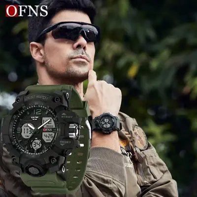 O'Fani Multifunctional Waterproof Men Women Sports Watch Green
