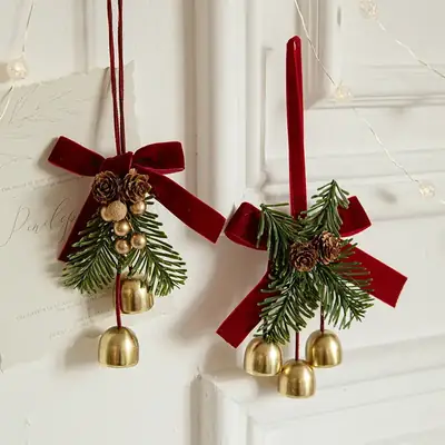 Golden Christmas Bell Decor for Tree and Home