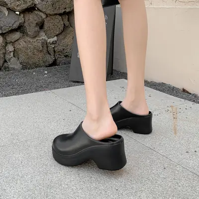 Women's Beige High Heel EVA Sandals Platform Sandals