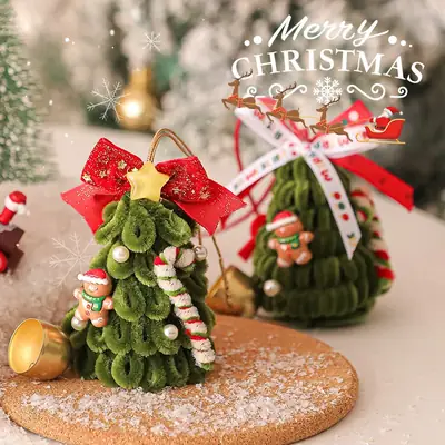 2025 Christmas Tree Ornament Vine Wreath Hanging Decor