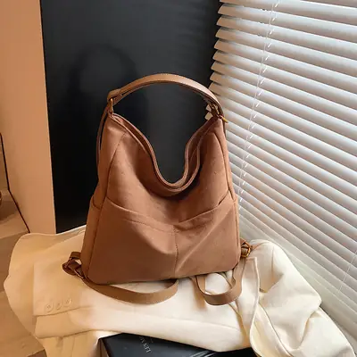2025 Autumn Shoulder Bag Solid Color Large Capacity