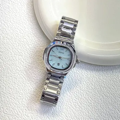 Women's Stainless Steel Bracelet Watch with Calendar