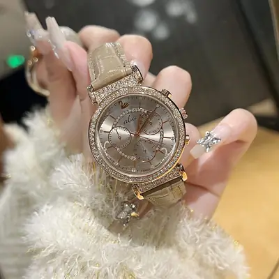 Red Diamond Three-eye Watch for Women
