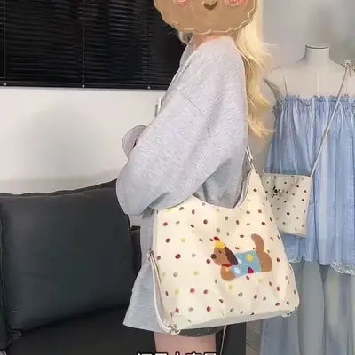 Dachshund Dot Bag for Students Commuter Shoulder Crossbody