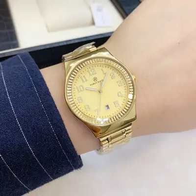 Luxury Gold Watch Calendar Digital Scale Walking Time for Men Women