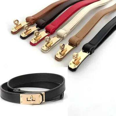 Gold Plated Rotating Buckle Belt for Women